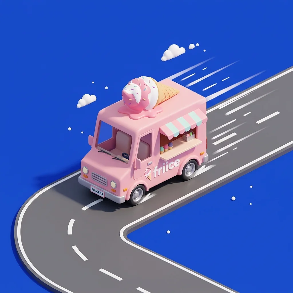 friice Pink Delivery Truck